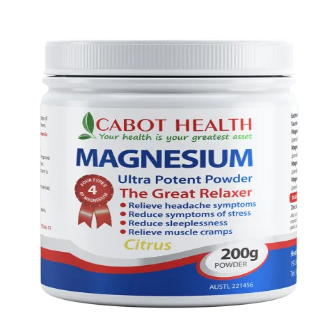 CABOT HEALTH MAGNESIUM ULTRA POTENT POWDER CITRUS 200g