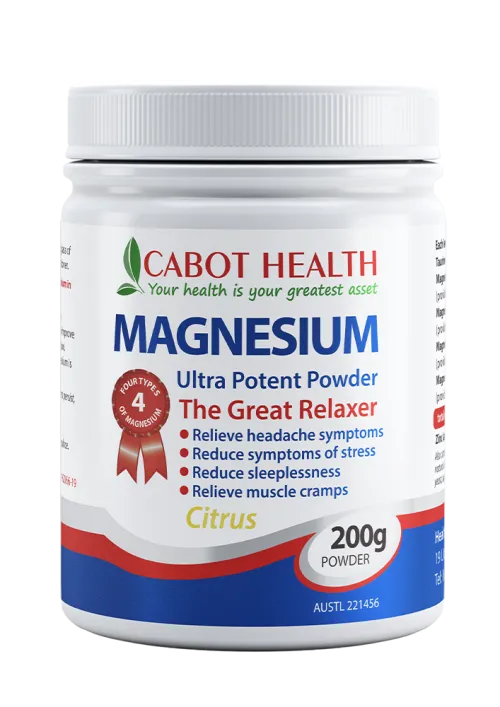 CABOT HEALTH MAGNESIUM ULTRA POTENT POWDER CITRUS 200g