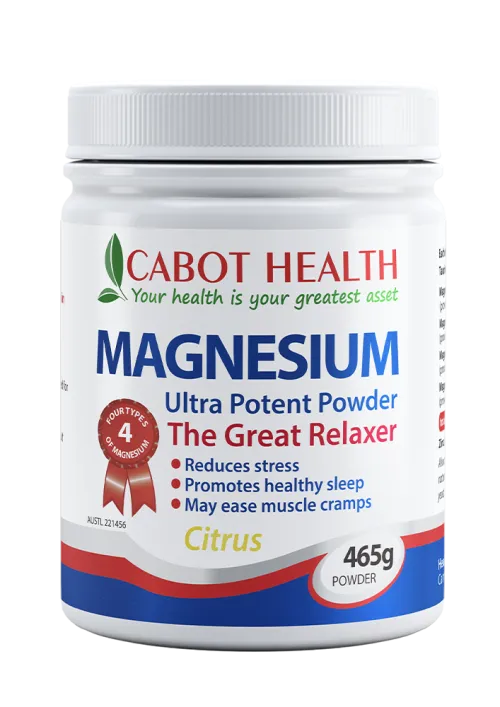 CABOT HEALTH MAGNESIUM ULTRA POTENT POWDER CITRUS 465g