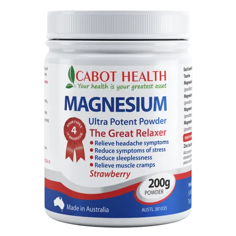 CABOT HEALTH MAGNESIUM ULTRA POTENT POWDER STRAWBERRY 200g