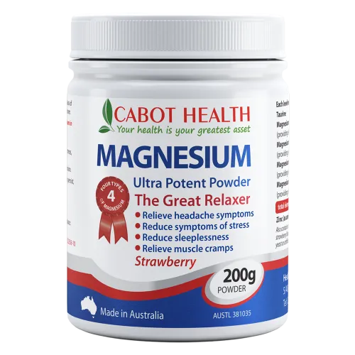 CABOT HEALTH MAGNESIUM ULTRA POTENT POWDER STRAWBERRY 200g